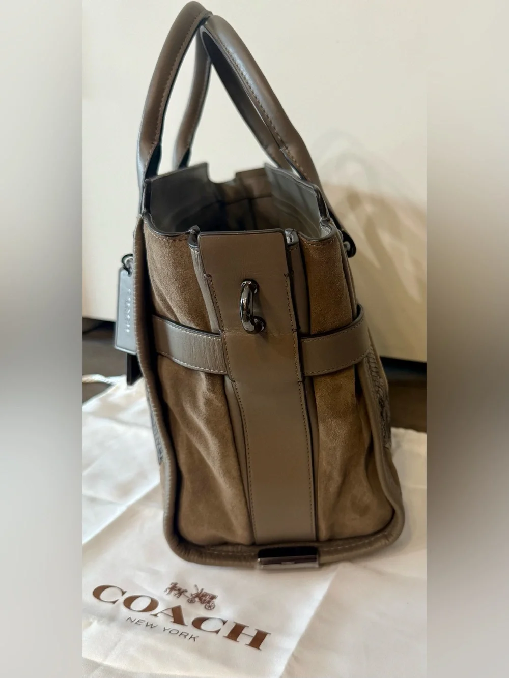 Coach Swagger 27 Exotic Patchwork Leather 2-way Satchel. NWT